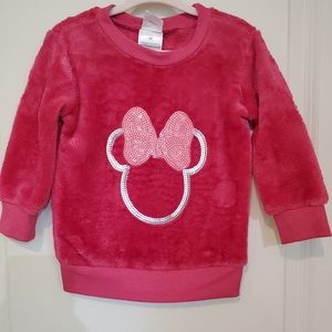 Disney Minnie Mouse Hot Pink Faux Fur Fleece